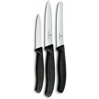 Victorinox Swiss Classic Küchenmesser Set 3-tlg. Schwarz