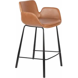 Zuiver Britt LL Barhocker Stahl/PU-Leder