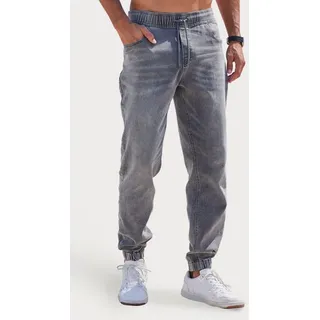 John Devin Jogg Pants, Joggpants mit elastischem Bund aus weicher Stretch-Qualität, grau