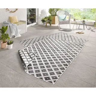 HANSE HOME Teppich Nizza Wendeteppich" Gr. 3, grau creme), B:120cm H:5mm L:170cm, Kunstfaser, Teppiche, Teppich, In-& Outdoor, Wetterfest, Balkon, Läufer, Wohnzimmer, Wasserfest