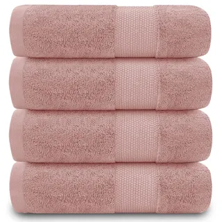 GC GAVENO CAVAILIA Handtücher für Badezimmer – 700 g/m2 Handtücher Set von 4 – ägyptische Baumwolle – Handtücher in Hotelqualität – maschinenwaschbar – Blush Pink – 50 x 85 cm