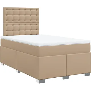 SYFAXTM Boxspringbett Matratze Cappuccino-Braun 120x200cm Kunstleder