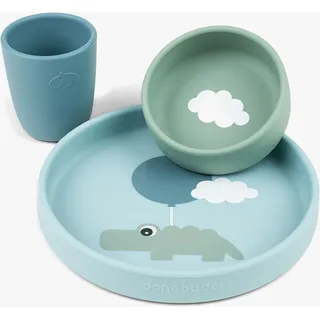 Done by Deer Silikon Geschirrset, Blau