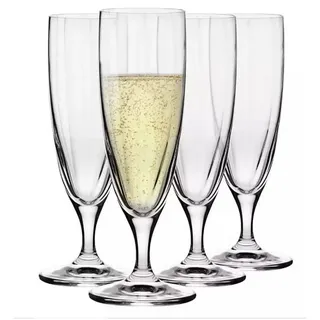 KIAPPO Sektgläser Set PRIMA LUMI 160 ml - Elegante Champagnergläser aus Klarglas - Hochwertig & stilvoll - Ideal für Schaumwein, Hochzeiten & Geschenke - Spülmaschinengeeignet