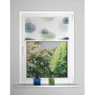 HOME WOHNIDEEN Plisseerollo "RAWLINS" mit Hakenaufhängung halbtransparent, blau, grün