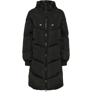 Wintermantel KAFFE "Jacke KAnikko", Damen, Gr. 34, schwarz (schwarz deep), Obermaterial: 100% Polyester Pol. recyc.., Mäntel Wintermantel