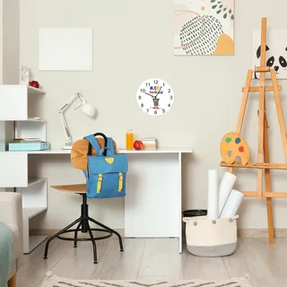 LuckyLinde Wanduhr »Kleine Maus« Wanduhr, Uhr, geräuschlos, JANOSCH, Kindermotiv, Panama, weiß