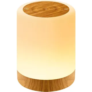 Auxmir Nachttischlampe Touch Dimmbar mit 256 RGB Farben, 5 Modi, 3000mAh, Tischlampe Kabellos USB Aufladbar, Tragbar LED Lampe für Schlafzimmer, Wohnzimmer