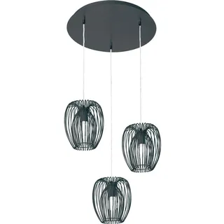 Fabas Luce Hängeleuchte , Schwarz , Metall , 200 cm , höhenverstellbar , Lampen & Leuchten, Leuchtenserien