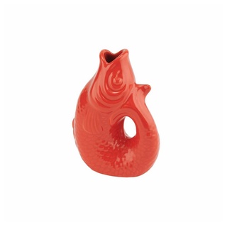 Giftcompany Gift Company Vase Monsieur Carafon XS, Dekovase in Fisch-Form, Steingut, Coral Red, 13 cm, 1087402003