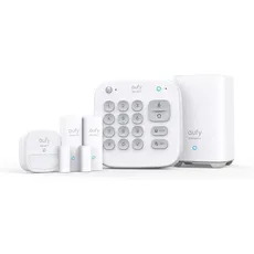 Bild 5-teiliges Smart Home Set, Sicherheitssystem Bewegungssensor, 2 Diebstahl-Sensoren, Alarmsystem, mit App, kompatibel mit eufyCam, Steuert andere HomeBase Überwachungsgeräte