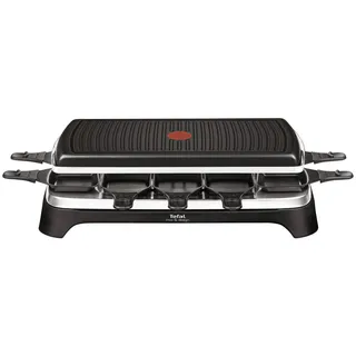 Tefal Raclette-Grill , Schwarz , Kunststoff , 50x15x25 cm , antihaftbeschichtete Raclette-Pfännchen, Ein/Aus-Schalter , Kochgeschirr, Tischgrills & Fondues, Raclette-grills