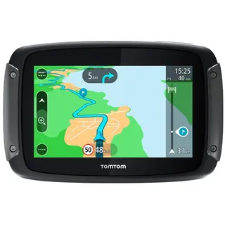 TomTom Rider 50 Motorrad-Navi (4,3 Zoll, mit kurvigen und bergigen Strecken speziell für Motorräder, Updates über Wi-Fi, 3 Monate TomTom Traffic und Radarkameras, 23 Länder Westeuropas)