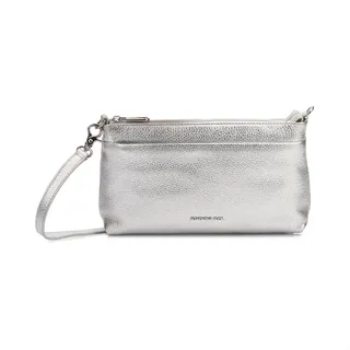 Mandarina Duck Umhängetasche Mellow Metal Triple Pochette Silver