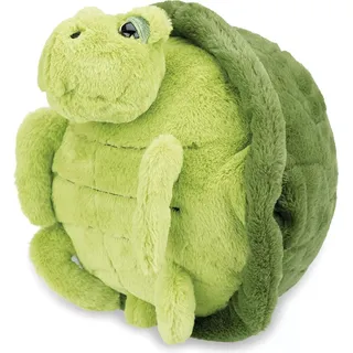 Schildkröten-Kissen und Plüsch-Handwärmer - Grün