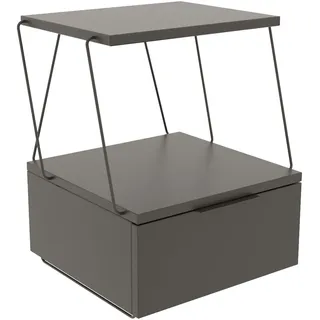 WELL HOME MOBILIARIO & DECORACIÓN Zimmertisch, Melamin, anthrazit, 42x52x41