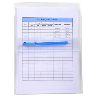 Exacompta 56300E 2er Pack Wandprospekthalter DIN A4 selbstklebend aus sehr starkem PVC 200μ transparent Plastikhülle Klarsichthülle für Büro und die mobile Organisation