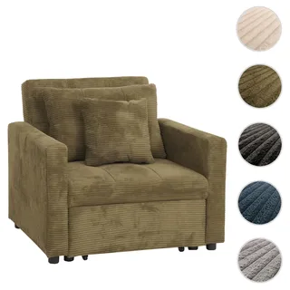 Schlafsessel HWC-L90, Klappsessel Gästebett Relaxsessel, Liegefläche 200x100cm Stoff/Textil Cord ~ g