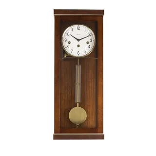 Hermle 70989-030341 Progressistische Wanduhr 4 4 Westminster, Nussbaum 57cm x 22,5cm x 13 cm