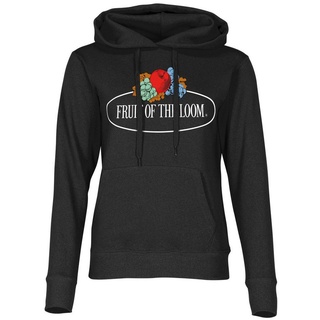 FRUIT OF THE LOOM Fruit of the Loom Damen Kapuzenpullover mit großem Vintage-Logo Schwarz