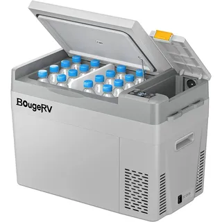 BougeRV CRPRO Kompressor Kühlbox 12v, 29 Liter Auto-Kühlbox(-22°C~10°C), 12/24V DC &110-240V AC Tragbarer Auto-Kühlschrank, 12v Kühlschrank, für Auto, Camping, Reisen, Grau (Aktualisierte Version)