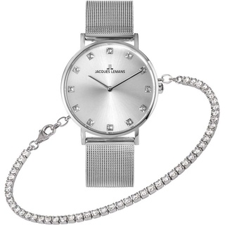 Jacques Lemans Jewellery Set, 1-2142A-SET«, Damenarmbanduhr