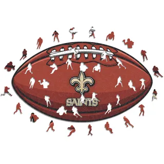 Iconic Puzzles, New Orleans Saints Crest, 100% ökologisch nachhaltiges Holzpuzzle mit offizieller Lizenz, Größe S, 150 Teile