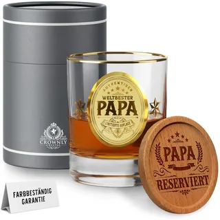 Kies CROWNLY CRYSTAL® Geschenke für Männer Personalisierte Weihnachtsgeschenke Whisky Gläser Vater Weihnachten Geburtstag