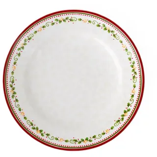 Villeroy & Boch Winter Bakery Delight Speiseteller Sternschnuppe 27 cm, Premium Porzellan, Weiß/Rot/Beige