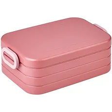 Bild Take a Break Midi – Brotdose To Go - Lunchbox für 2 Sandwiches oder 4 Brotscheiben - Meal Prep Box - Brotdose Erwachsene - Essenbox mit Unterteilung - Vivid mauve