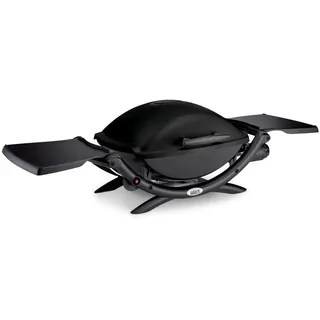 Weber Q2000 Gasgrill 55 x 39 cm mit klappbaren Seitentischen, Schwarz 53010049