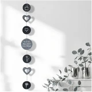 Spetebo Filzgirlande mit Spruch 1 Stück Motiv 2-Fach Sortiert - 145 cm - Deko Girlande aus Filz zum hängen - Raum Fenster Dekoration Windspiel