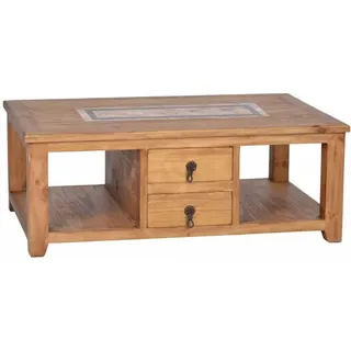 Mexico Couchtisch - Marmor Massivholz Pinie  Mexiko Möbel Mexikanisch