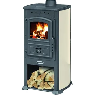 Ofen Stahl Zar / Modena Tür Glas Elfenbeinfarben