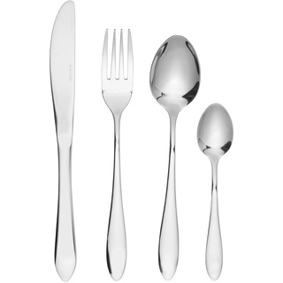 Salter BW10860EU7 Harrogate Besteckset – 16-teilig, 18/10 Edelstahl, Tischutensilien für 4 Platzierungen, Spülmaschinenfest, Gabeln/Messer/Löffel/Teelöffel im Set enthalten, 25 Jahre Garantie