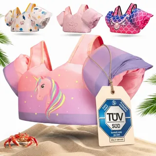 KIDVERSE Schwimmweste Kinder 3-6 Jahre - Geprüfte Qualität - Schwimmweste mit Schwimmflügel für Kinder - Schwimmhilfe für Jungen & Mädchen bis 30kg - Auftriebsweste - Schwimmtraining