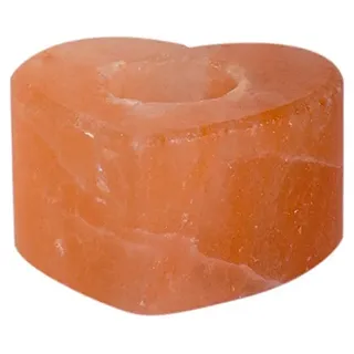 Himalaya Salt Dreams Teelichthalter HERZ Salzkristall Orange