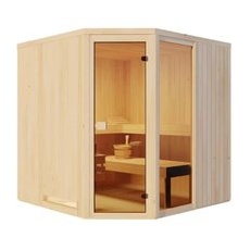 Finntherm Sauna Family Natur 244 cm x 194 cm Wandstärke 40 mm