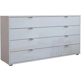 Dieter Knoll Sideboard , Weiß , Glas, Holzwerkstoff , 4 Schublade(n) Schubladen , 141x70x43 cm , ISO 9001, Made in Germany , Typenauswahl, stehend , Kleinmöbel, Kommoden, Sideboards