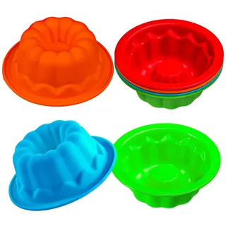 webake Mini Gugelhupfform Silikon Backform Gugelhupf 8 Stück 10 cm Kuchenform Gugelhupf Silikonform Kleine Gugelhupfform Wiederverwendbare für Kuchen, Gelee, Donut