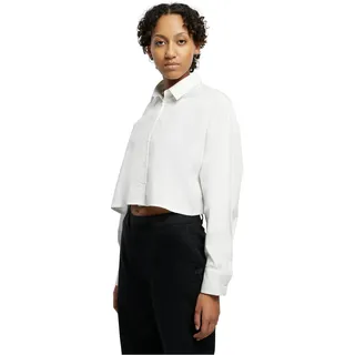 Urban Classics Damen Bluse Ladies Cropped Oversized Blouse White L