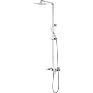 Duschsäule aus Edelstahl mit Dusch-Set STEELY 4 - Weiß