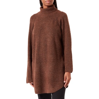 PIECES Damen Pcellen Ls Long Knit Noos Bc Qx, Chicory Coffee, 48-50 Große Größen