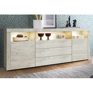 borchardt Möbel Sideboard Santa Fé 166 x 72 x 35 cm grau