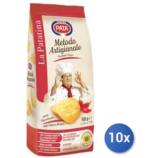 10x Multipack Pata Patatine Artigianali Gr 150 Peperoncino