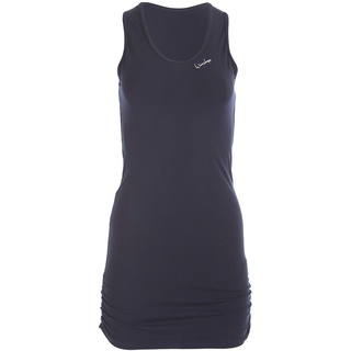 Winshape Damen Fitness Freizeit Longtop WTR15 mit seitlicher Raffung, Slim Style, Night-Blue, M