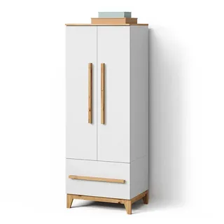 livinity® Kinderkleiderschrank Mailo 70 x 186,8 cm Eiche weiß
