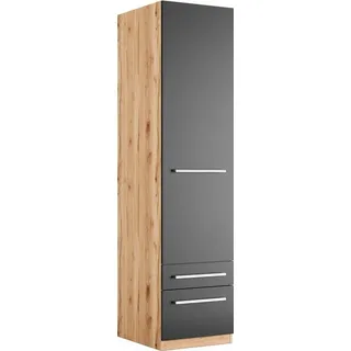 Priess Wäscheschrank Barcelona 5-türig 200 x 210 x 60 cm schwarz
