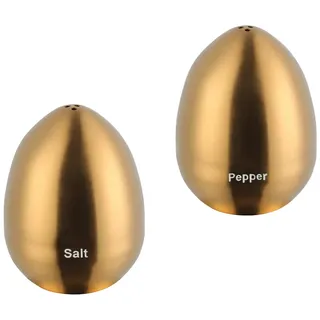 Buyer Star Salz und Pfeffer Shaker Set von 2 Niedlichen Gewürz Shaker Edelstahl Metall Salzhalter Tischplatte Zubehör Saleros Para Cocina Modernos Für Küche, Gold