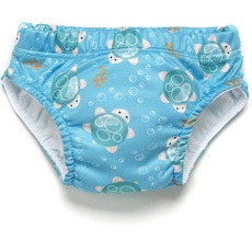 Pss! - Baby Swim Diaper - Modell Little Turtles - Für Babys von 3 bis 8 kg - L - Unisex - Mehrfarbiges Design - Saugfähig und wiederverwendbar - Wasserdicht und bequem - 1 Stück